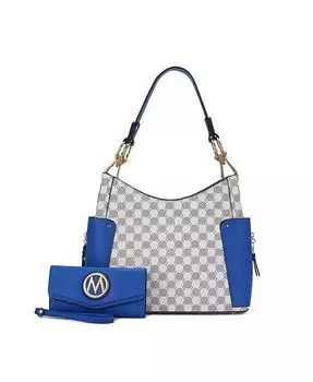 Сумка на плечо Penelope с круглым принтом и кошельком от Mia K Mkf Collection, синий