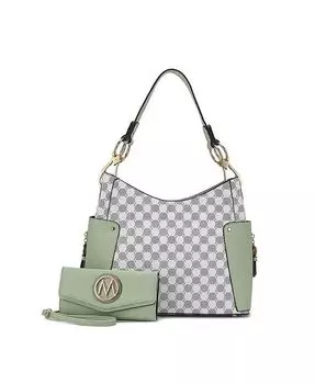 Сумка на плечо Penelope с круглым принтом и кошельком от Mia K Mkf Collection, зеленый