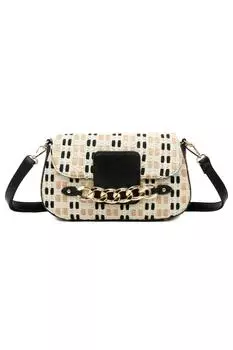 Сумка на плечо Praia из искусственной кожи с тканой отделкой Fontanella Fashion, синий