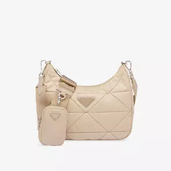 Сумка на плечо Re-Nylon из переработанного нейлона Prada, цвет neutral