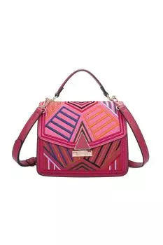 Сумка на плечо Robin из искусственной кожи с геометрическим узором Fontanella Fashion, розовый