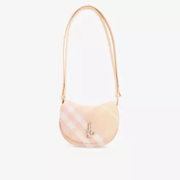 Сумка на плечо rocking horse в клетку из смесовой ткани Burberry, цвет peach
