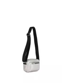 Сумка на плечо с эффектом металлик Dkny Kids, серебяный