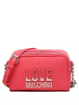 Сумка на плечо с цепочкой и логотипом Love Moschino, розовый