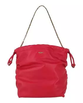 Сумка на плечо с цепочкой и надписью на завязках Moschino, красный