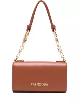 Сумка на плечо с цепочкой Love Moschino, коричневый