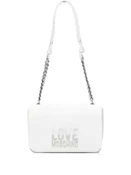 Сумка на плечо с цепочным ремешком и логотипом Love Moschino, нейтральный