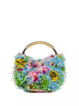 Сумка на плечо с цветочным узором Moschino, синий