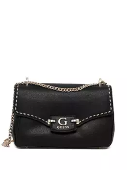 Сумка на плечо с декоративной строчкой GUESS USA, черный