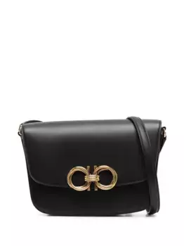 Сумка на плечо с декором Gancini Ferragamo, черный