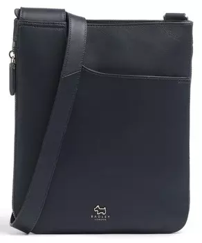 Сумка на плечо с карманами из мелкозернистой яловой кожи. Radley London, синий