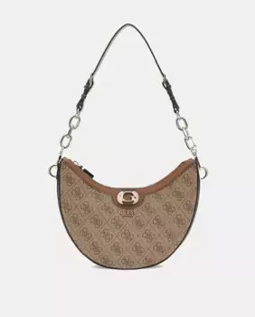 Сумка на плечо с короткой ручкой-цепочкой Guess, бежевый