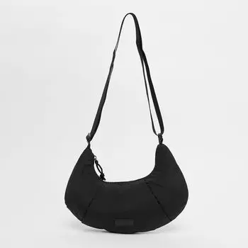 Сумка на плечо с круассаном и резиновым логотипом SNIPES, цвет Black