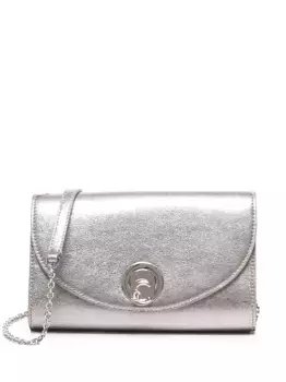 Сумка на плечо с круглым замком Coccinelle, серебяный