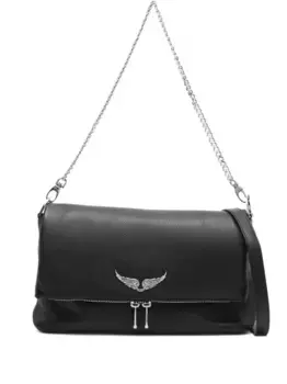 Сумка на плечо с крыльями из горного хрусталя Zadig&Voltaire, черный