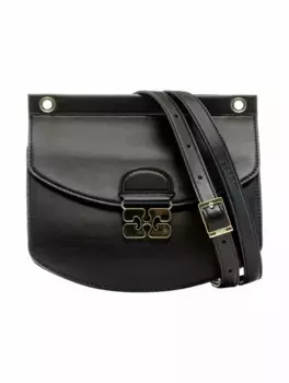 Сумка на плечо с логотипом Ganni, черный