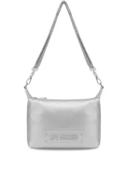 Сумка на плечо с логотипом Love Moschino, серебряный