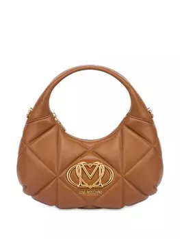 Сумка на плечо с логотипом Love Moschino, коричневый