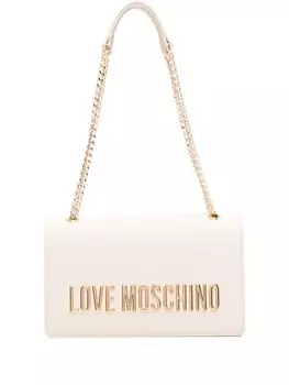 Сумка на плечо с логотипом Love Moschino, нейтральный цвет