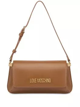 Сумка на плечо с логотипом Love Moschino, коричневый