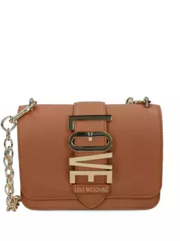 Сумка на плечо с логотипом Love Moschino, коричневый