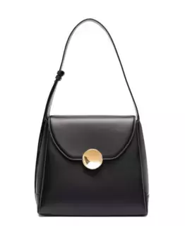 Сумка на плечо с металлическим декором JIL SANDER, черный