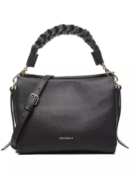 Сумка на плечо с плетеной ручкой Coccinelle, черный