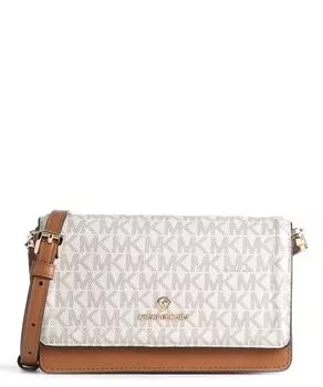 Сумка на плечо с подвеской Jet set из воловьей кожи Michael Kors, белый