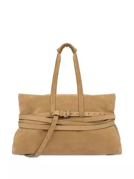 Сумка на плечо с пряжкой Moschino, нейтральный цвет