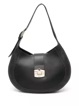 Сумка на плечо с тисненым логотипом Furla, черный