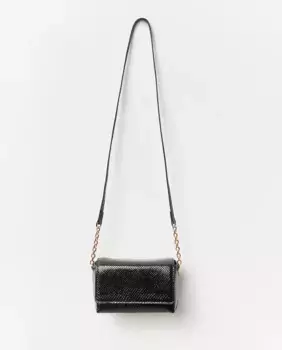 Сумка на плечо с жесткой цепочкой Sfera, черный