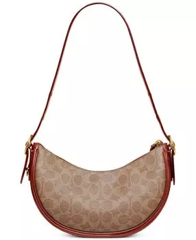 Сумка на плечо signature luna из парусины с покрытием COACH, мульти