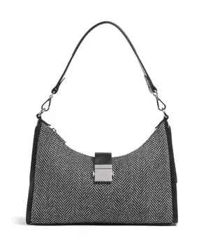 Сумка на плечо Sloane Street с узором «елочка», текстиль, зернистая яловая кожа Radley London, черный