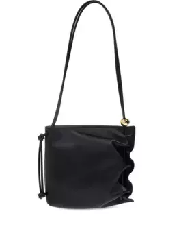 Сумка на плечо со сборками Furla, черный