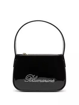 Сумка на плечо со стразами Blumarine, черный