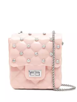 Сумка на плечо со стразами Monnalisa, розовый