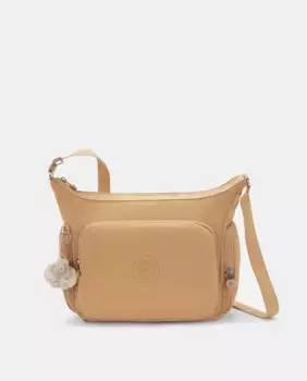 Сумка на плечо среднего размера с регулируемой ручкой Kipling, бежевый