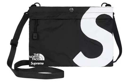 Сумка Supreme x The North Face с логотипом, черный / белый
