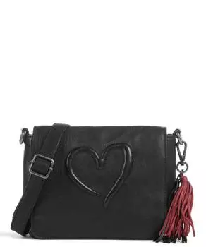 Сумка на плечо Theodor-Herzl-Platz 4 из зернистой коровьей кожи Taschendieb Wien, черный