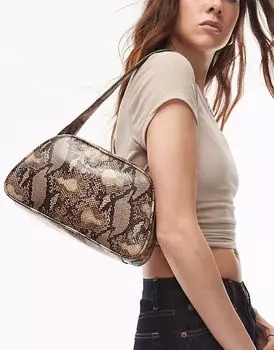 Сумка на плечо Topshop Stacy из змеиной кожи