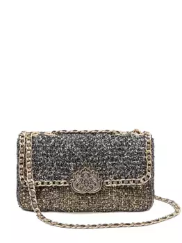 Сумка на плечо Tweed с эффектом металлик Isla, черный