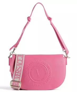 Сумка на плечо V-Emblem из искусственной кожи Versace Jeans Couture, розовый