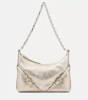 Сумка на плечо voyou party из металлизированной кожи Givenchy, золото