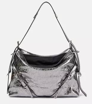 Сумка на плечо Voyou среднего размера из кожи Givenchy, металлик