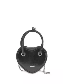 Сумка на плечо в форме сердца Monnalisa, черный