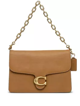 Сумка на плечо в полоску Coach, коричневый