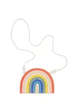 Сумка на плечо в стиле ретро с радужной отделкой Mimi & Lula, мультиколор