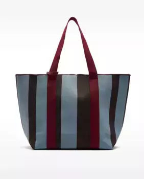 Сумка на плечо в стиле шоппер со съемной сумкой для туалетных принадлежностей и магнитной застежкой с принтом в полоску Parfois, многоцветный