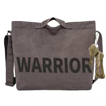 Сумка на плечо Warrior Canvas, обычная, унисекс, черная
