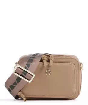 Сумка на плечо Zita из зерненой коровьей кожи Aigner, бежевый